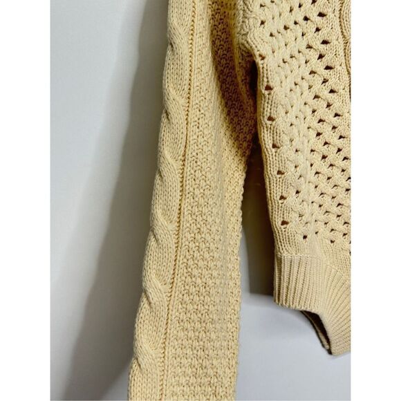 Misia Sweater Womens Chunky Knit Cream Crewneck Long Sleeve Size Large - Picture 4 of 7